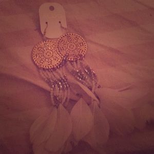 Gold and White Aldo Earrings ( Never Been Worn )
